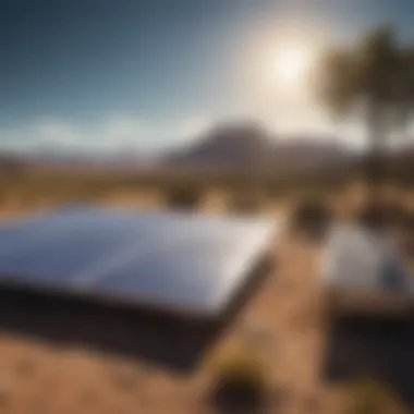 Solar panels installed on a reservation, showcasing renewable energy solutions.