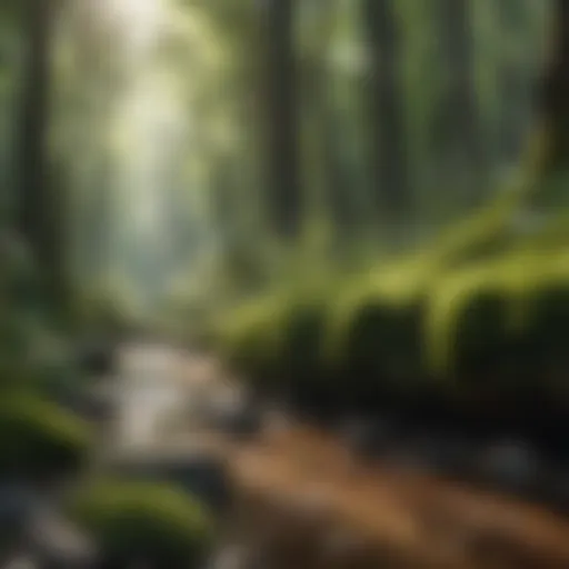 A lush green forest symbolizing biodiversity and ecological balance