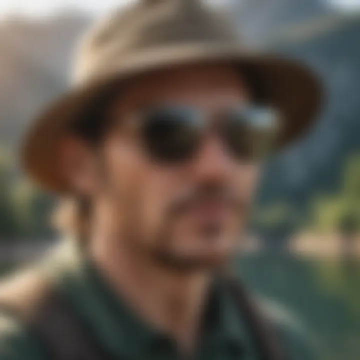 Fishing Hat and Sunglasses