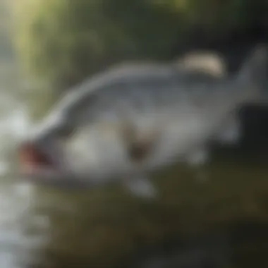 Elegant Striped Bass Navigating Through Estuaries Striped Bass in Estuaries
