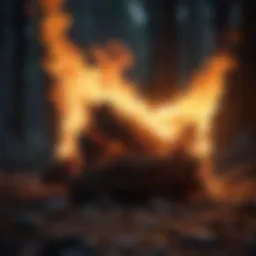 Ethereal Flames Dancing in the Night