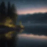 Starlit sky over a tranquil lake