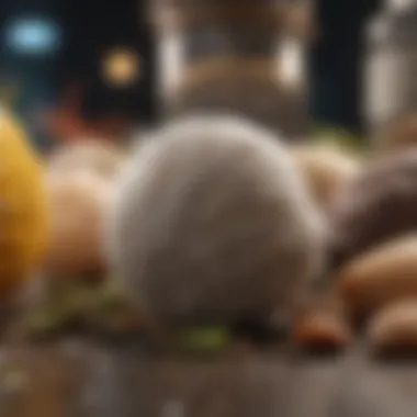 Innovative biodegradable alternatives to single-use plastics displayed in a market.