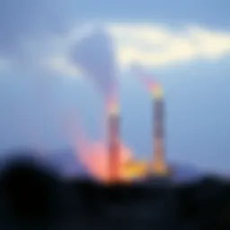 Fossil fuels burning, generating emissions