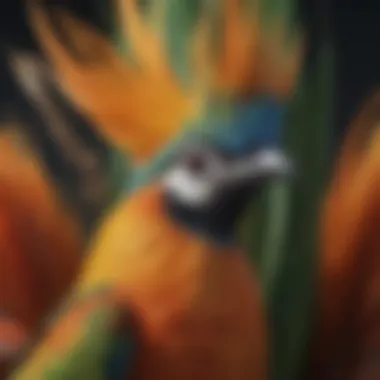 Feathers of Exquisiteness Exotic bird of paradise with intricate plumage