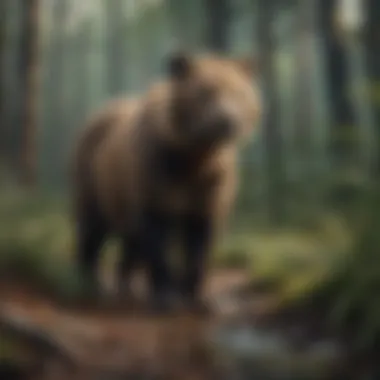 Endangered Animal Species in Natural Habitats Illustration showcasing a variety of endangered animal species in their natural habitats