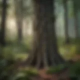 A vibrant forest showcasing diverse tree species