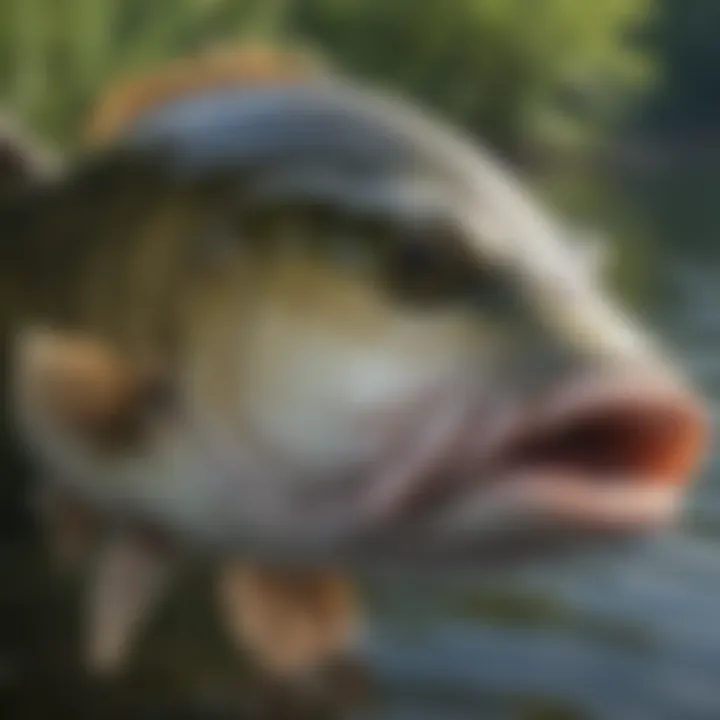 Close-up of a large bass caught in Lake Erie