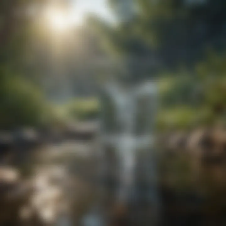 Illustration showcasing the importance of clean water for the environment