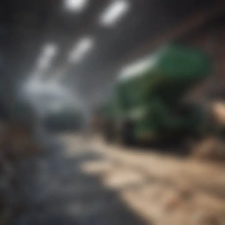 High-tech waste sorting facility utilizing advanced technology for recycling