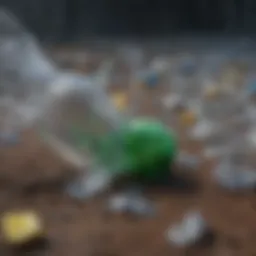 Crushed plastic bottles ready for recycling