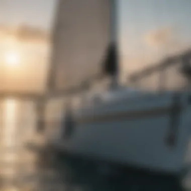 Sailboat on the sparkling waters for saltwater fishing in Florida