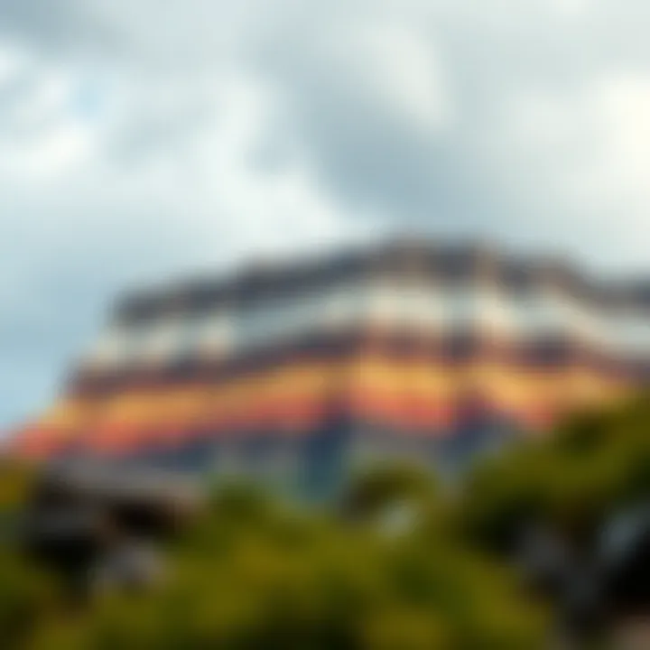 Geological layers illustrating depth variations