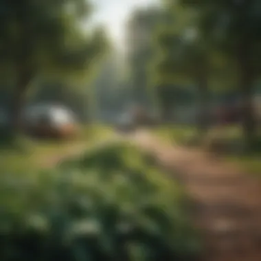 Serene landscape view of Heath Valley Campground surrounded by lush greenery