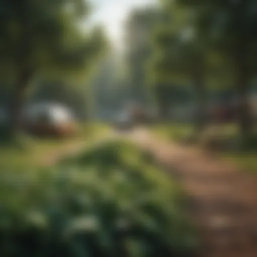 Serene landscape view of Heath Valley Campground surrounded by lush greenery