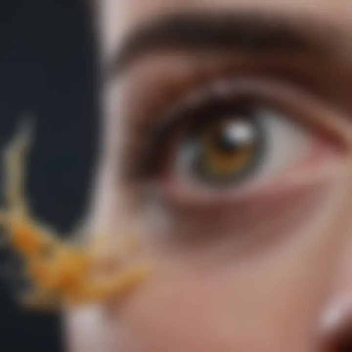 Biologist analyzing microbial interactions under a microscope