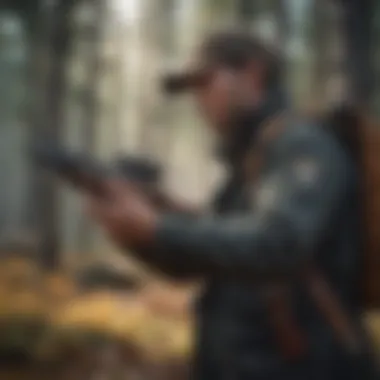 Ensuring Responsible Gun Handling Illustration of a hunter engaging in firearm safety training