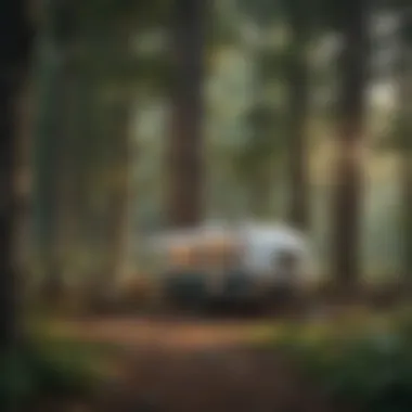 A Tranquil Escape: No Fee Campground in Nature Scenic view of a no fee campground nestled in the woods