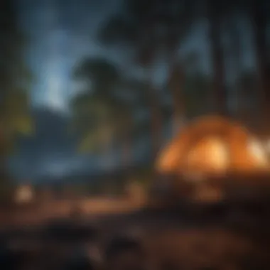Camp Under the Stars: A Cozy Retreat A peaceful camping setup under a starry sky