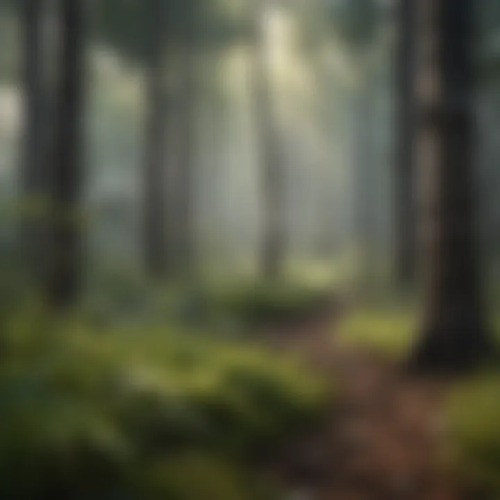 A successful reforestation project showcasing diverse plant species