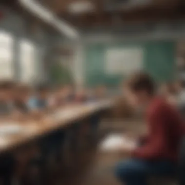 Children in a classroom learning about climate change impacts