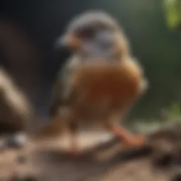 A serene moment capturing a rescued bird in rehabilitation care