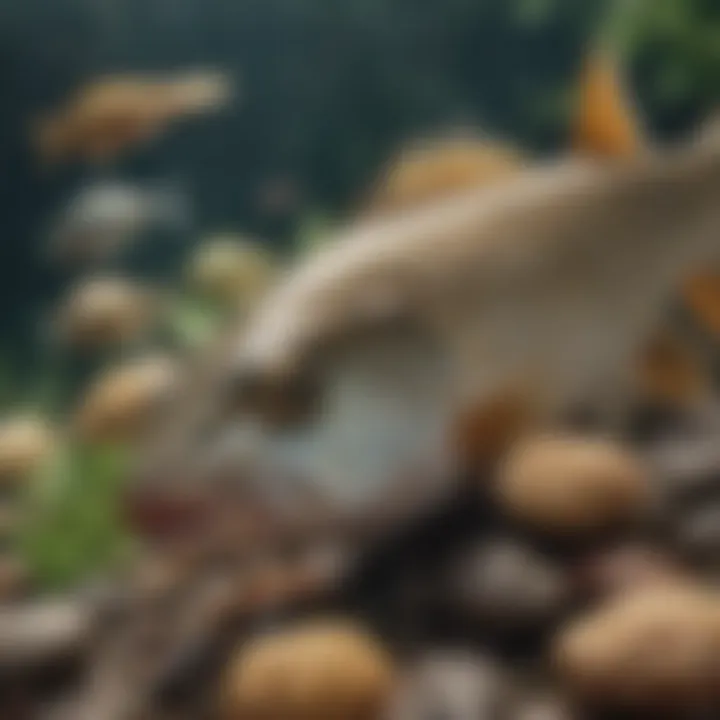 Close-up of a diverse array of fish species found in Lake Erie during spring