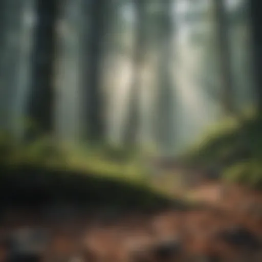 A vibrant forest showcasing biodiversity