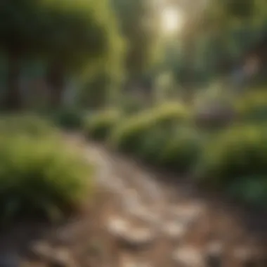 Design principles in landscaping with natural materials