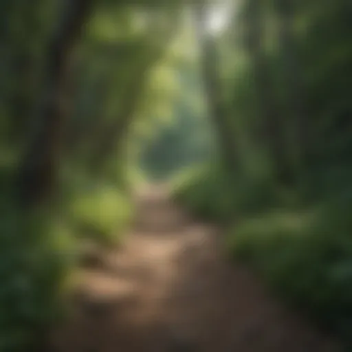 Lush greenery along the hiking trail