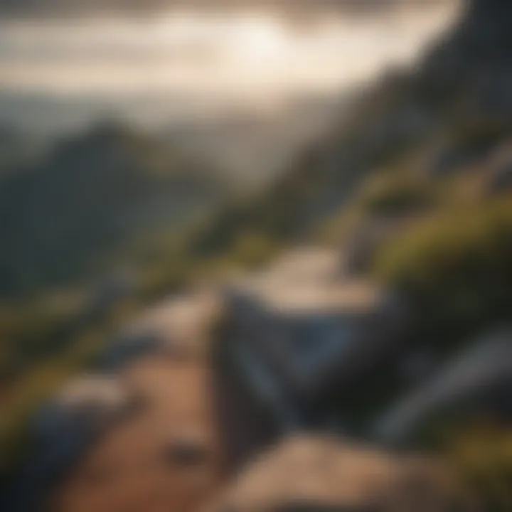 Scenic view from the trail summit