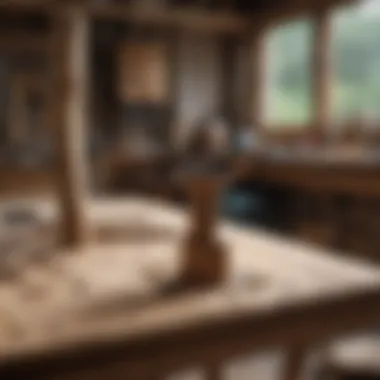 Traditional Tools in Woodworking Workshops A workshop displaying traditional woodworking tools and techniques