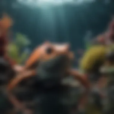 Ecological Roles of Sea Animals An underwater scene illustrating the ecological roles of sea animals in ocean ecosystems