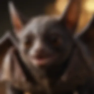 Close-up of a bat showing unique adaptations