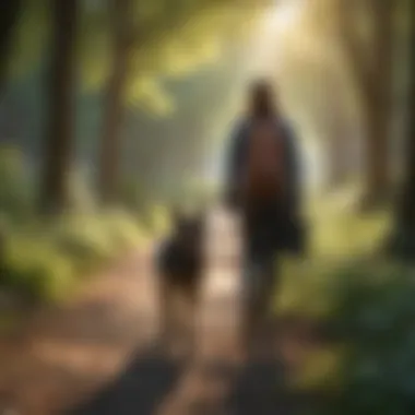 Finding Calm in the Outdoors A person enjoying a peaceful walk in a park