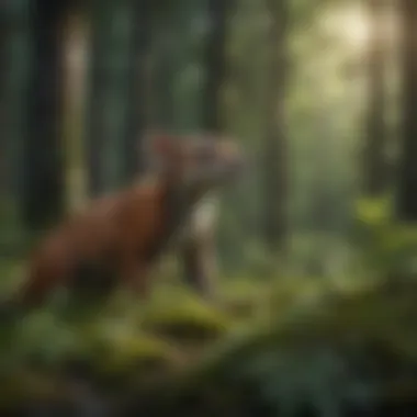 Biodiversity in a Lush Forest A lush forest representing biodiversity conservation