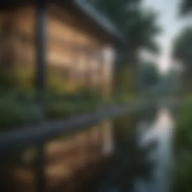 Commercial Landscape Integration An expansive commercial landscape featuring modern architecture and green spaces