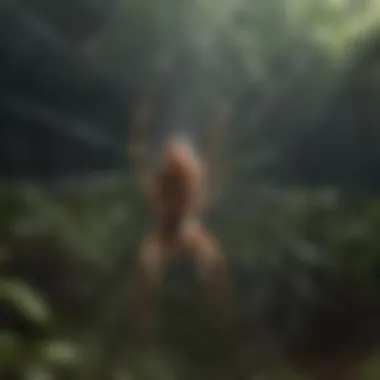 The Ecological Importance of Spiders An image of a spider weaving its intricate web, highlighting its unique ecological role.