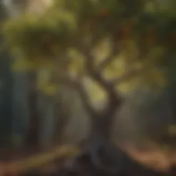 Diverse wild tree species with edible fruits