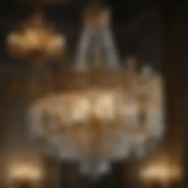 Glimmering Chandelier of Elegance Exquisite Chandelier in Gilt New York