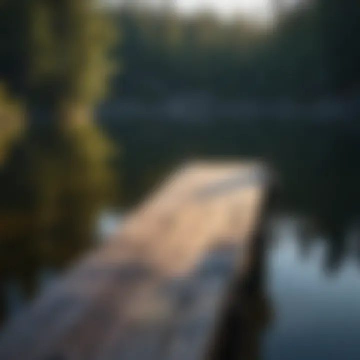 Fishing Dock Reflections at Crystal Lake Campground