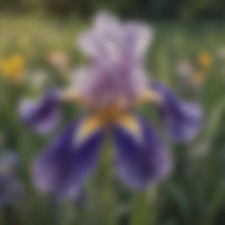 Native New York State Iris Versicolor Illustration