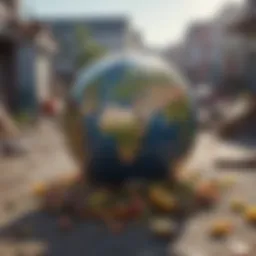 Visually stunning depiction of food waste impact on Earth