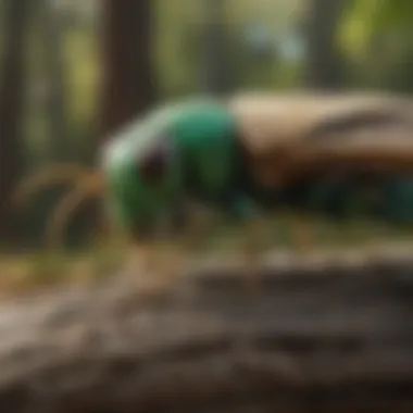 Forest ecosystem disrupted by green ash borer infestation