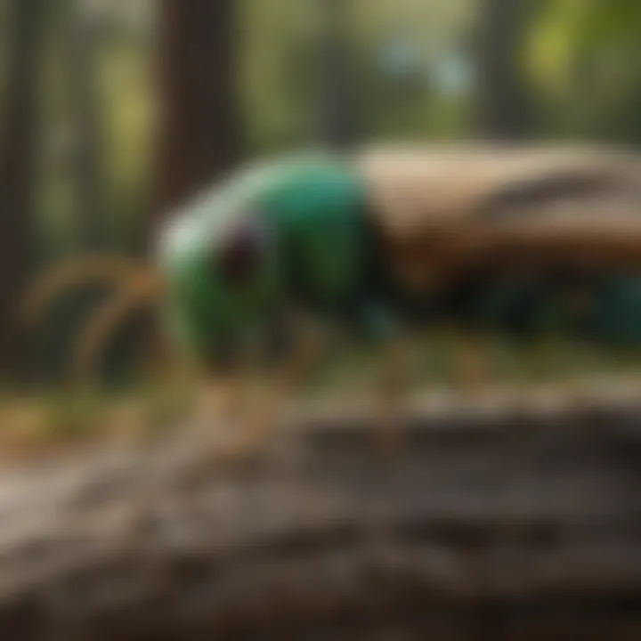 Forest ecosystem disrupted by green ash borer infestation