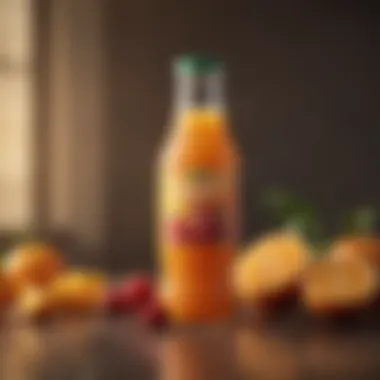 Pure Nectar: Nature's Refreshment Freshly squeezed organic fruit juice in a clear bottle