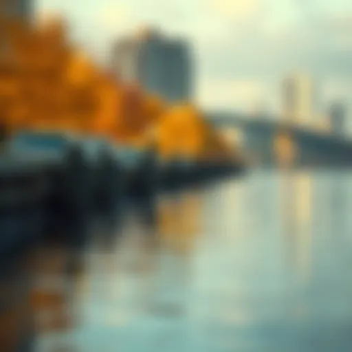 A Tranquil Fishing Location Amidst the Urban Landscape Serene freshwater fishing spot in NYC