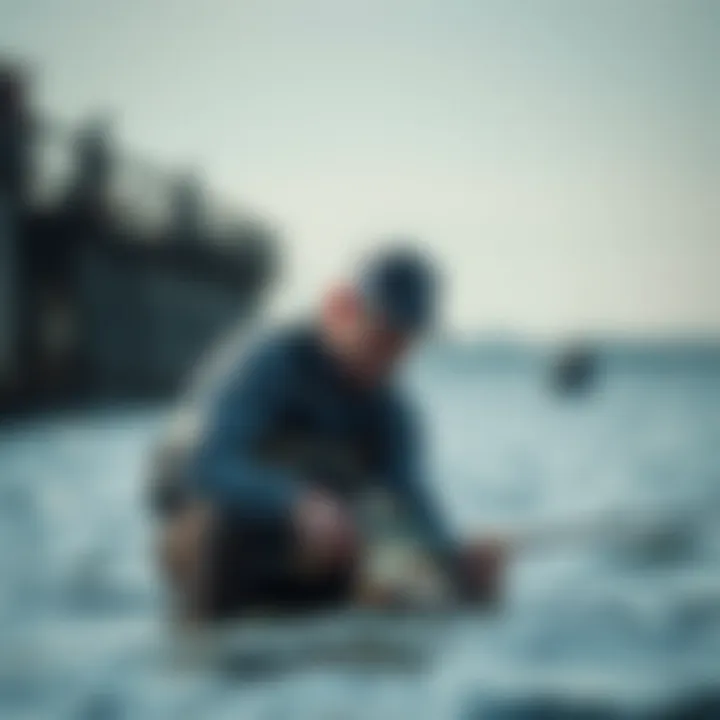 Promoting Eco-Conscious Fishing Practices Angler practicing sustainable fishing techniques