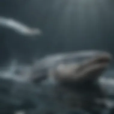 Graceful Marine Wonder Gentle giant of the ocean in tranquil waters