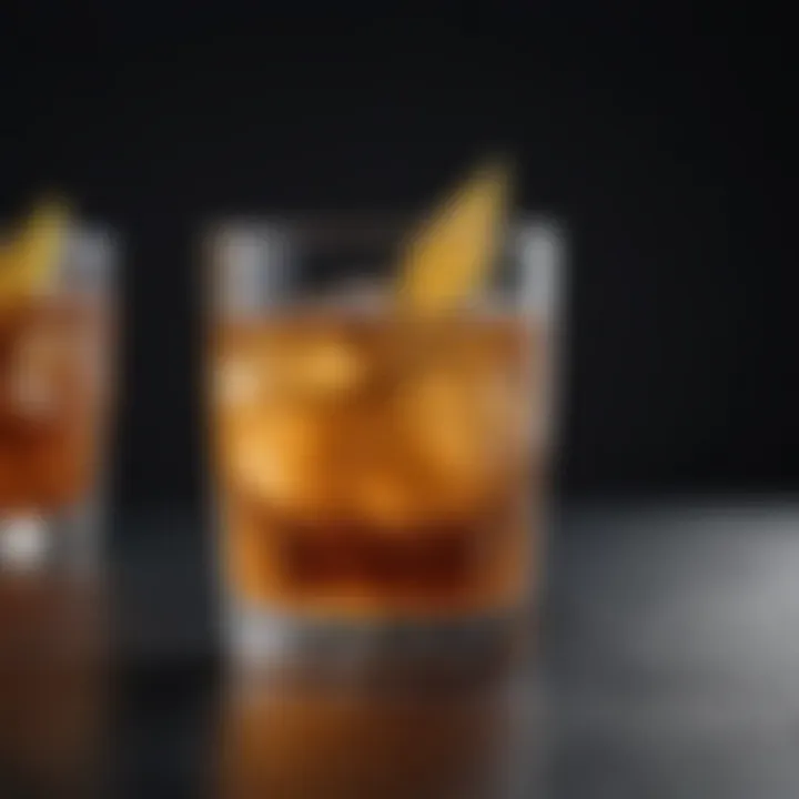 Glass drink container showcasing elegance and style